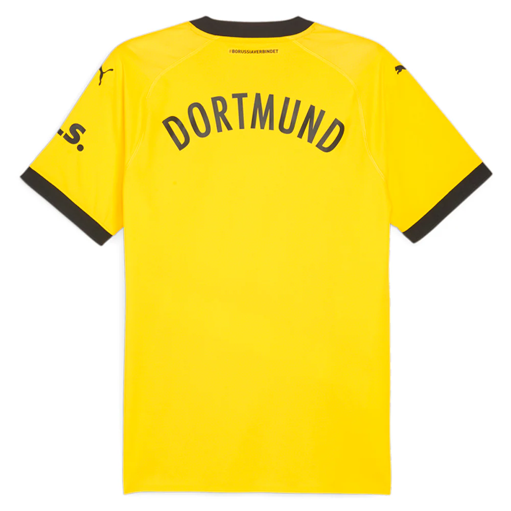 BVB Home Authentic Crew Neck Short Sleeve Soccer Jersey - Image 2