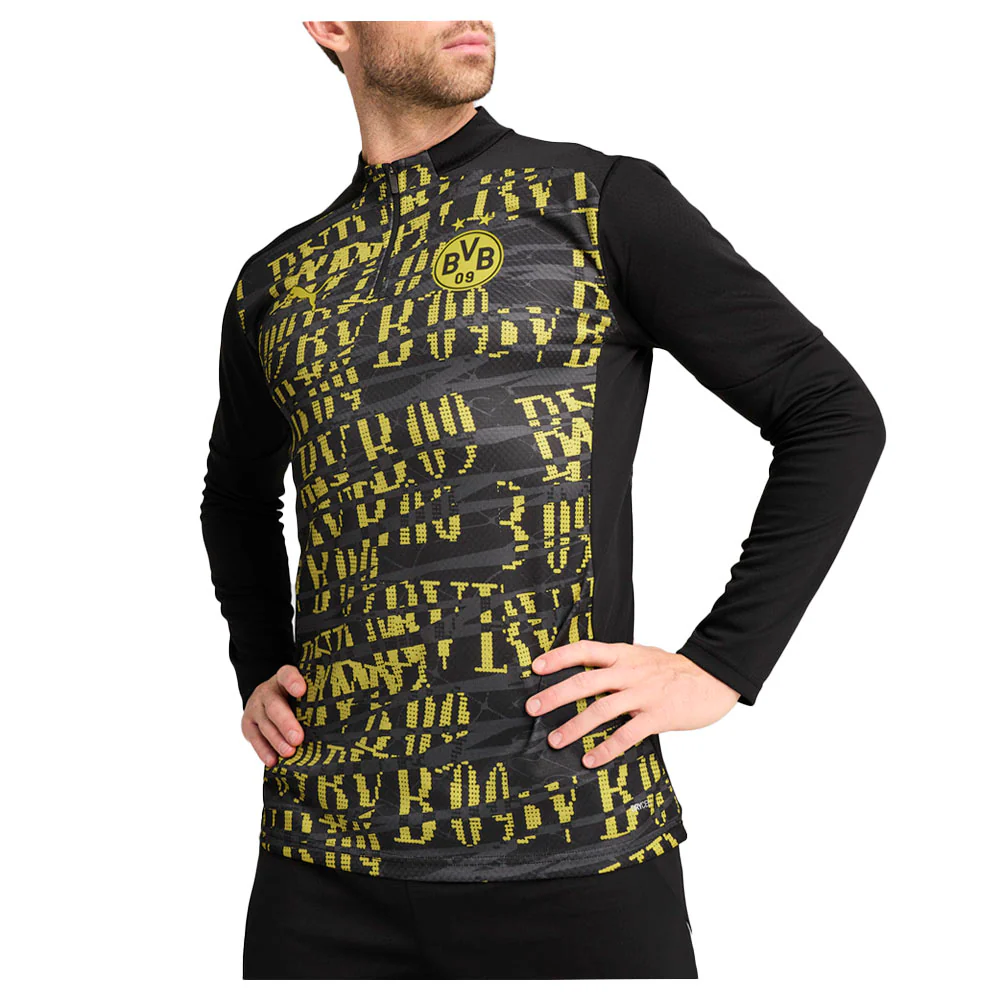 BVB Pre-Match Mock Neck Long Sleeve Quarter Zip Pullover - Image 3