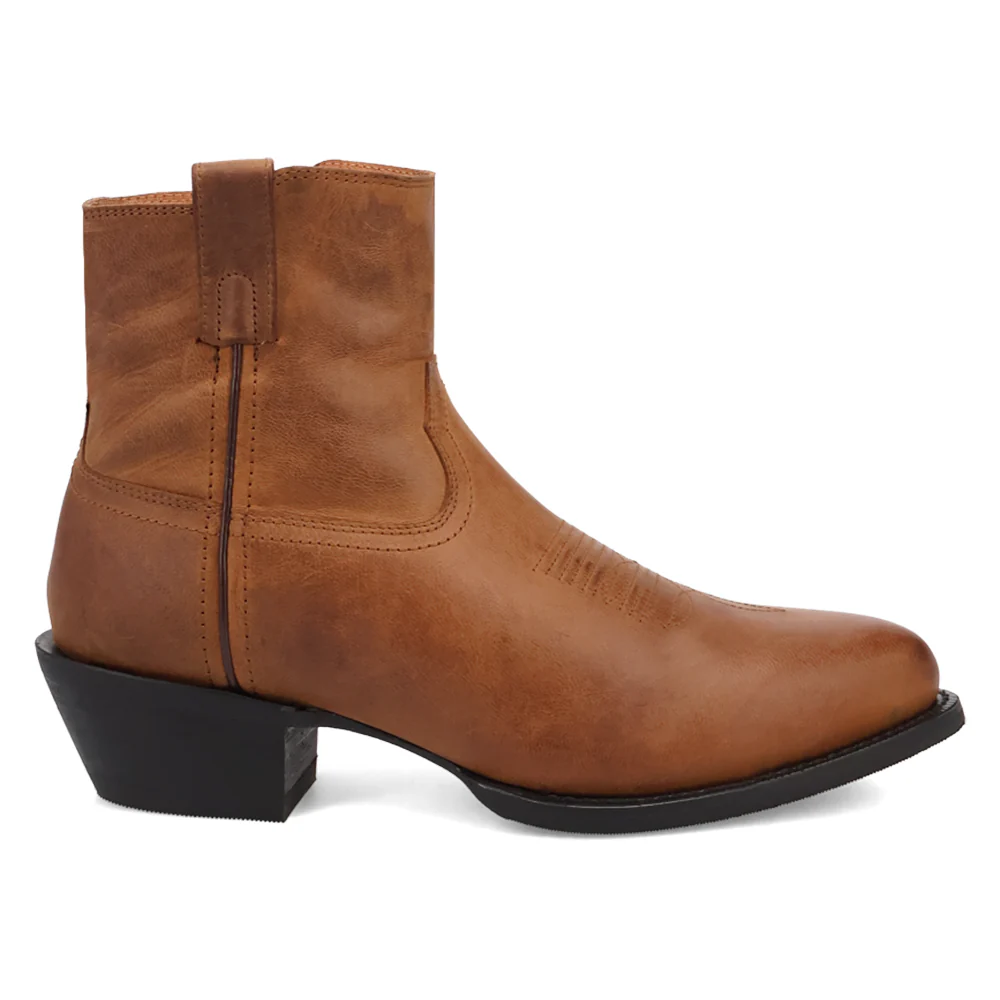 Cabrera Booties Round Toe Pull On Cowboy Boots