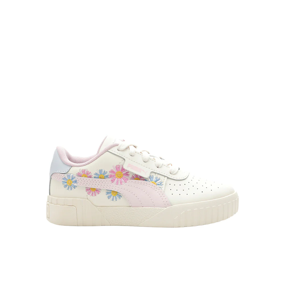 Cali Embroidered Lace Up Sneakers (Little Kid)
