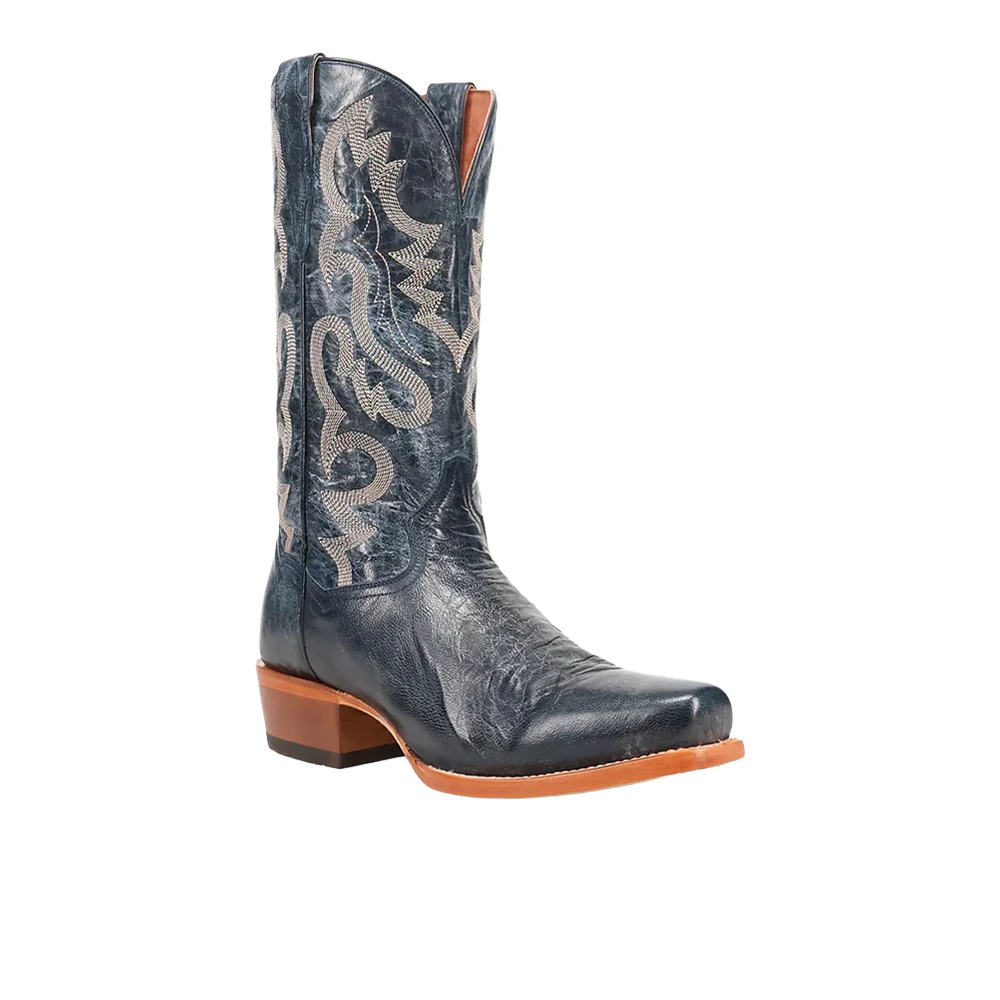 Calvin Embroidered Pull On Square Toe Cowboy Boots - Image 2