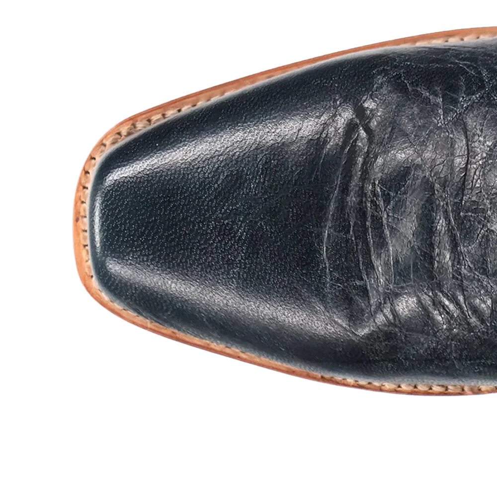 Calvin Embroidered Pull On Square Toe Cowboy Boots - Image 4