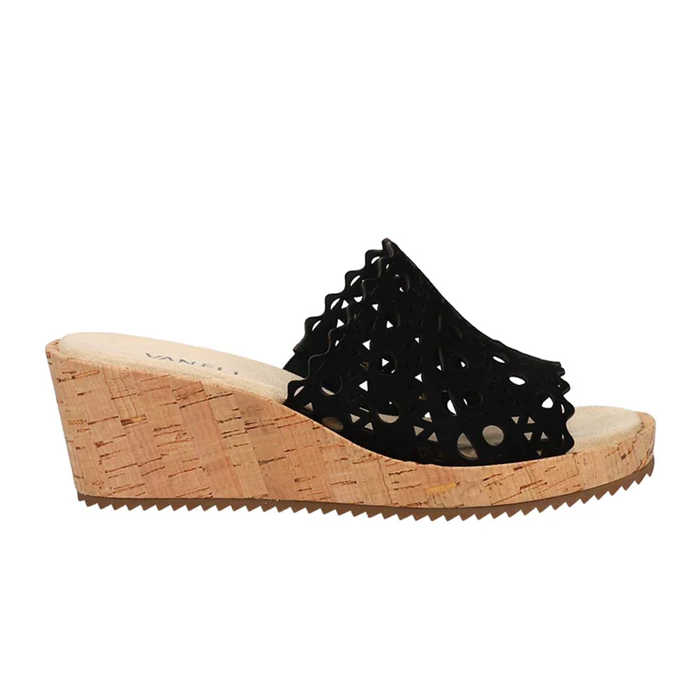 Cammie Cut Outs Cork Wedge Sandals