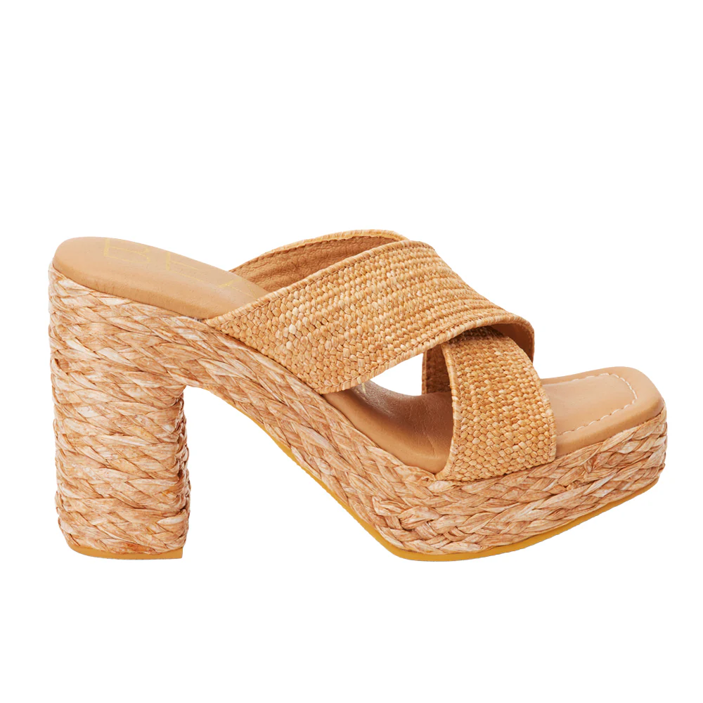 Caravan Block Heel Platform Espadrille Sandals