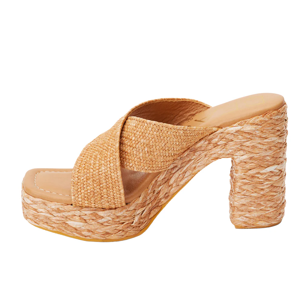 Caravan Block Heel Platform Espadrille Sandals - Image 3