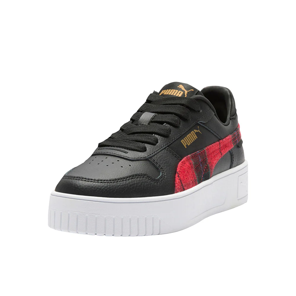 Carina Street Punk Plaid Lace Up Sneakers (Big Kid) - Image 2