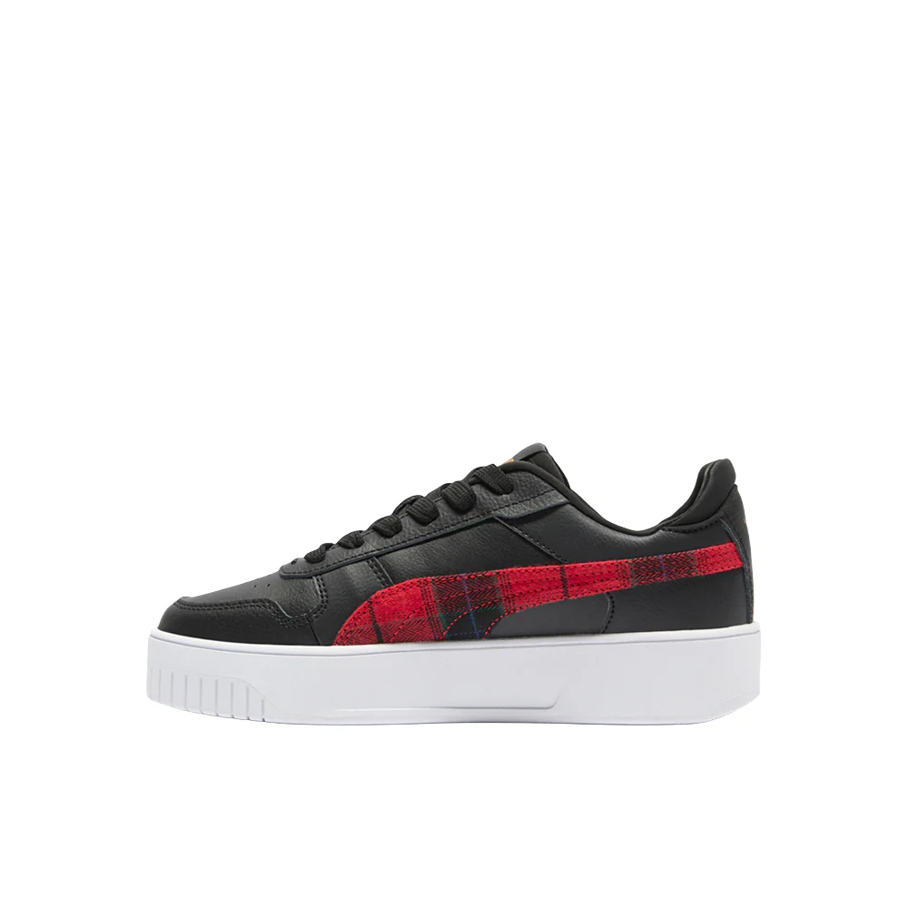Carina Street Punk Plaid Lace Up Sneakers (Big Kid) - Image 3
