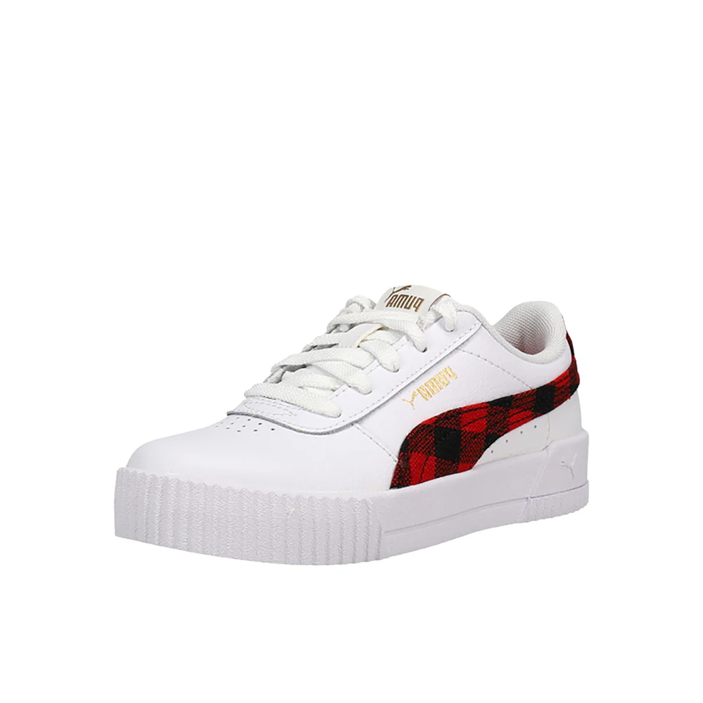 Carina Winter Plaid Perforated Logo Platform Sneakers (Little Kid) - Image 2