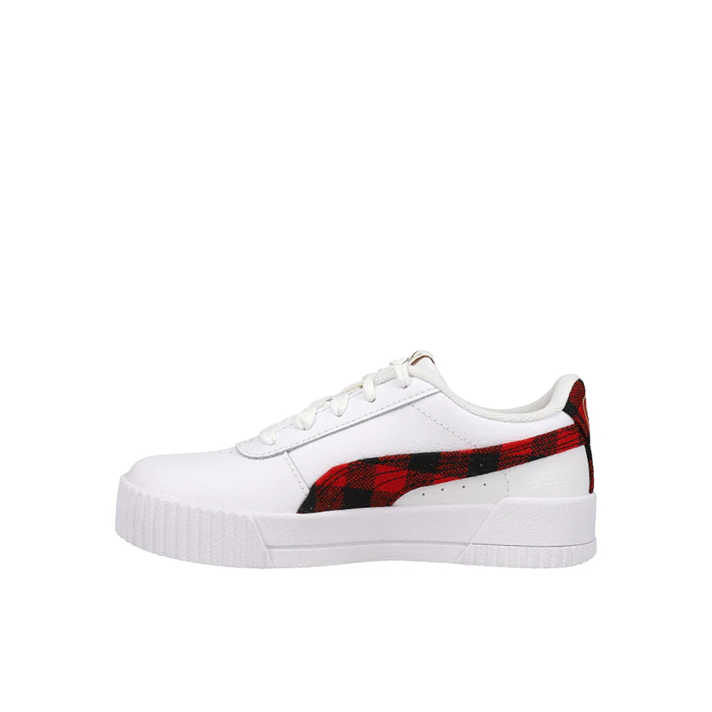 Carina Winter Plaid Perforated Logo Platform Sneakers (Little Kid) - Image 3