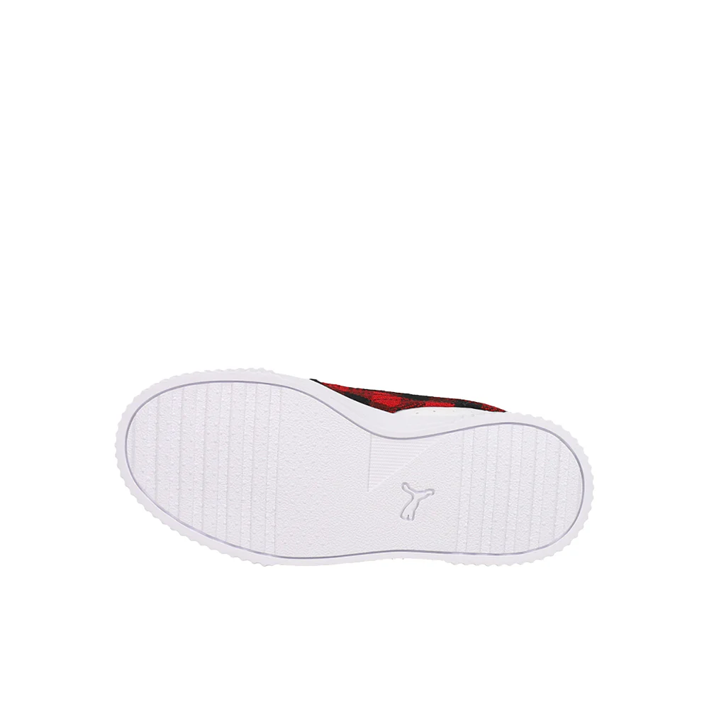 Carina Winter Plaid Perforated Logo Platform Sneakers (Little Kid) - Image 5