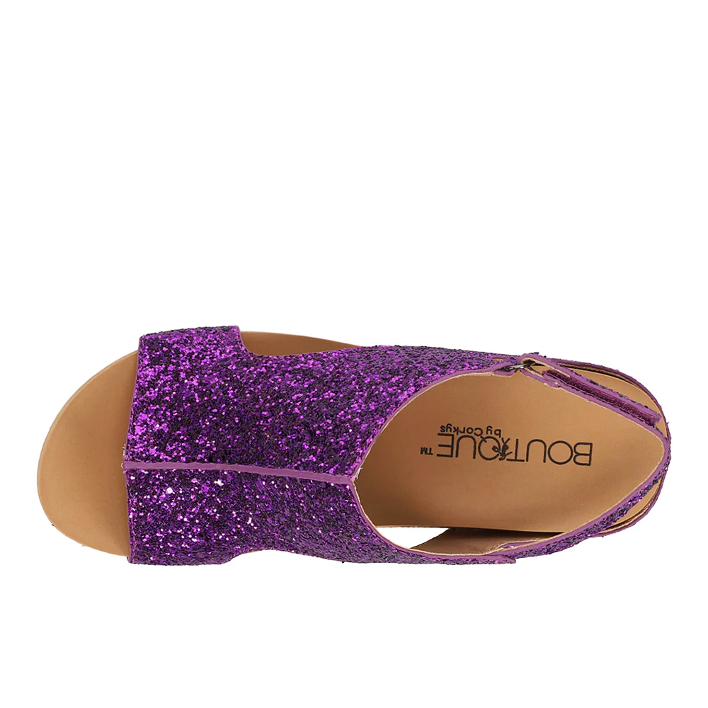 Carley Glitter Studded Wedge Slingback Sandals - Image 4