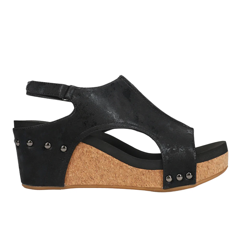Carley Studded Wedge Slingback Sandals