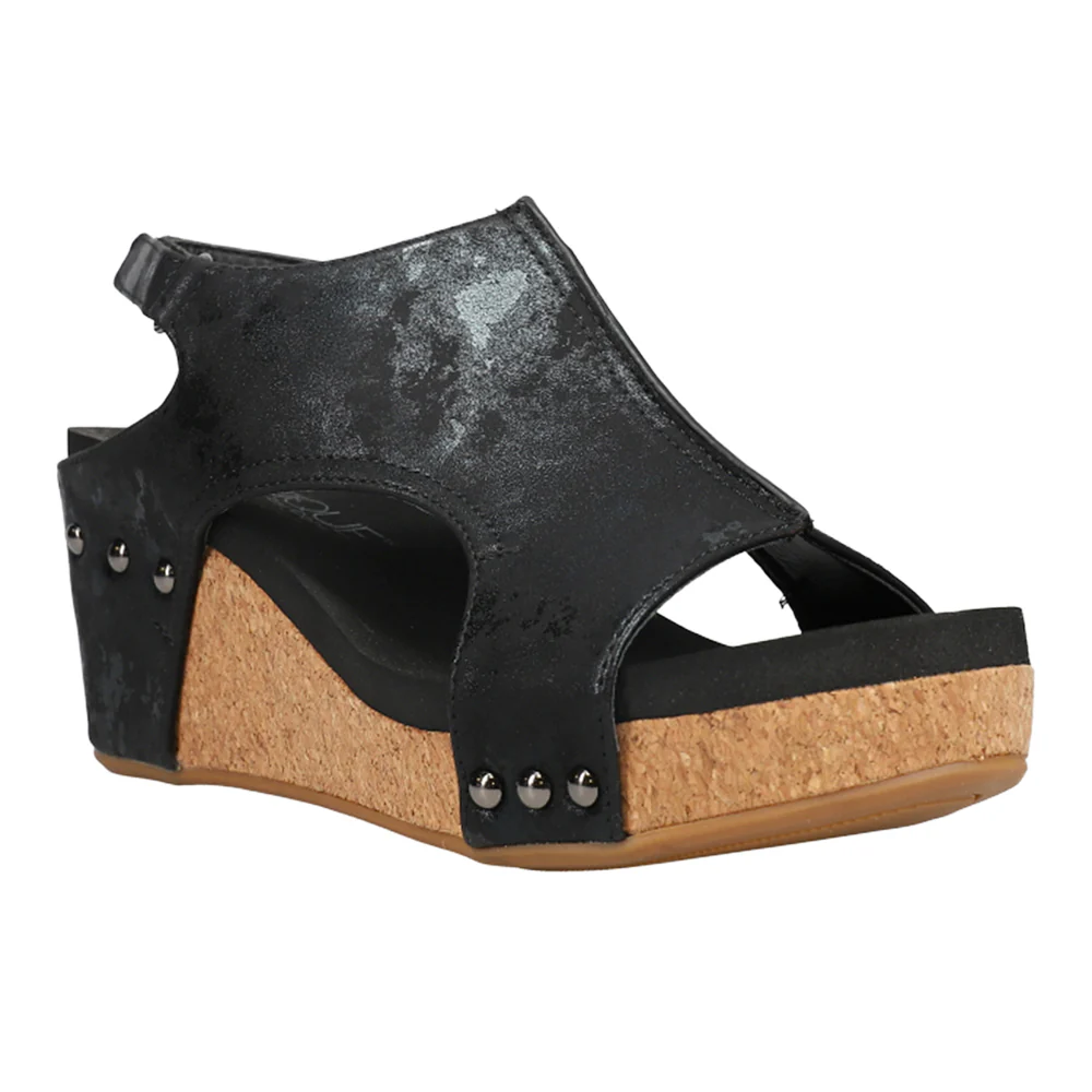 Carley Studded Wedge Slingback Sandals - Image 2