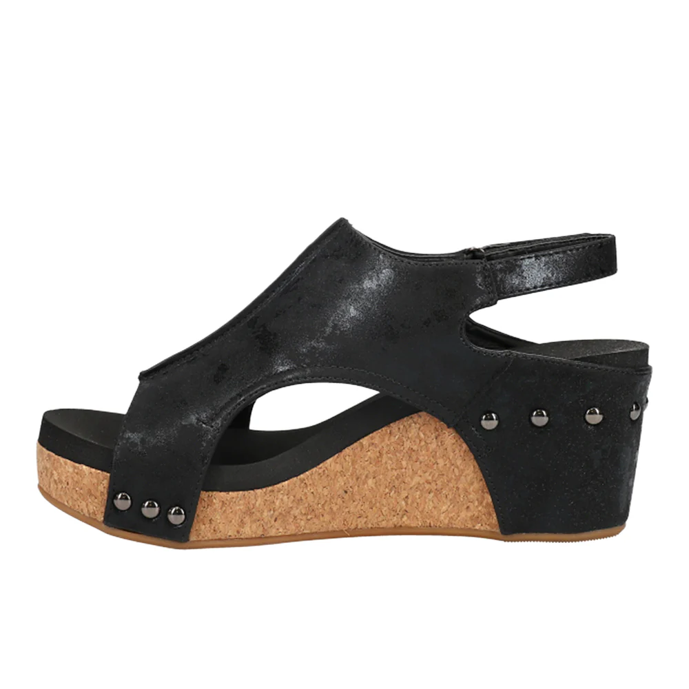 Carley Studded Wedge Slingback Sandals - Image 3