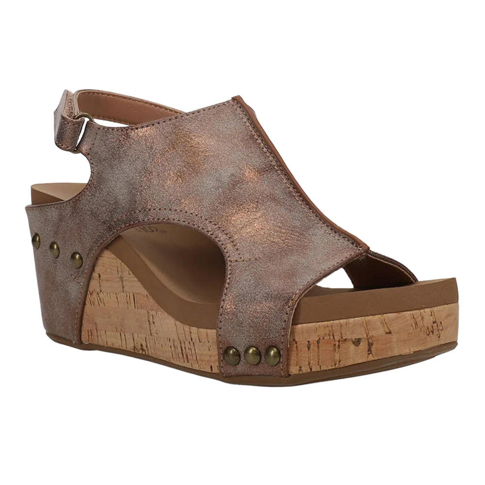 Carley Studded Wedge Slingback Sandals - Image 2