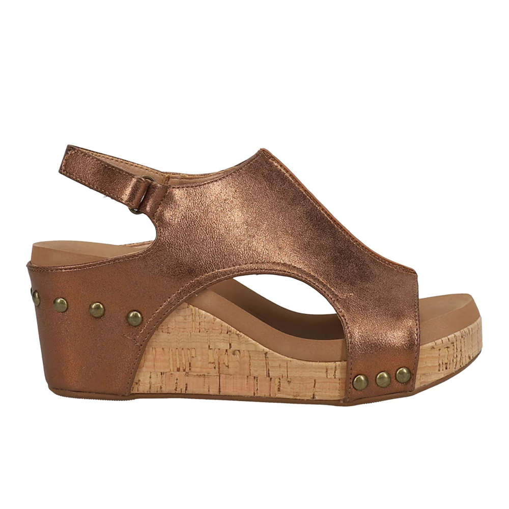 Carley Studded Wedge Slingback Sandals