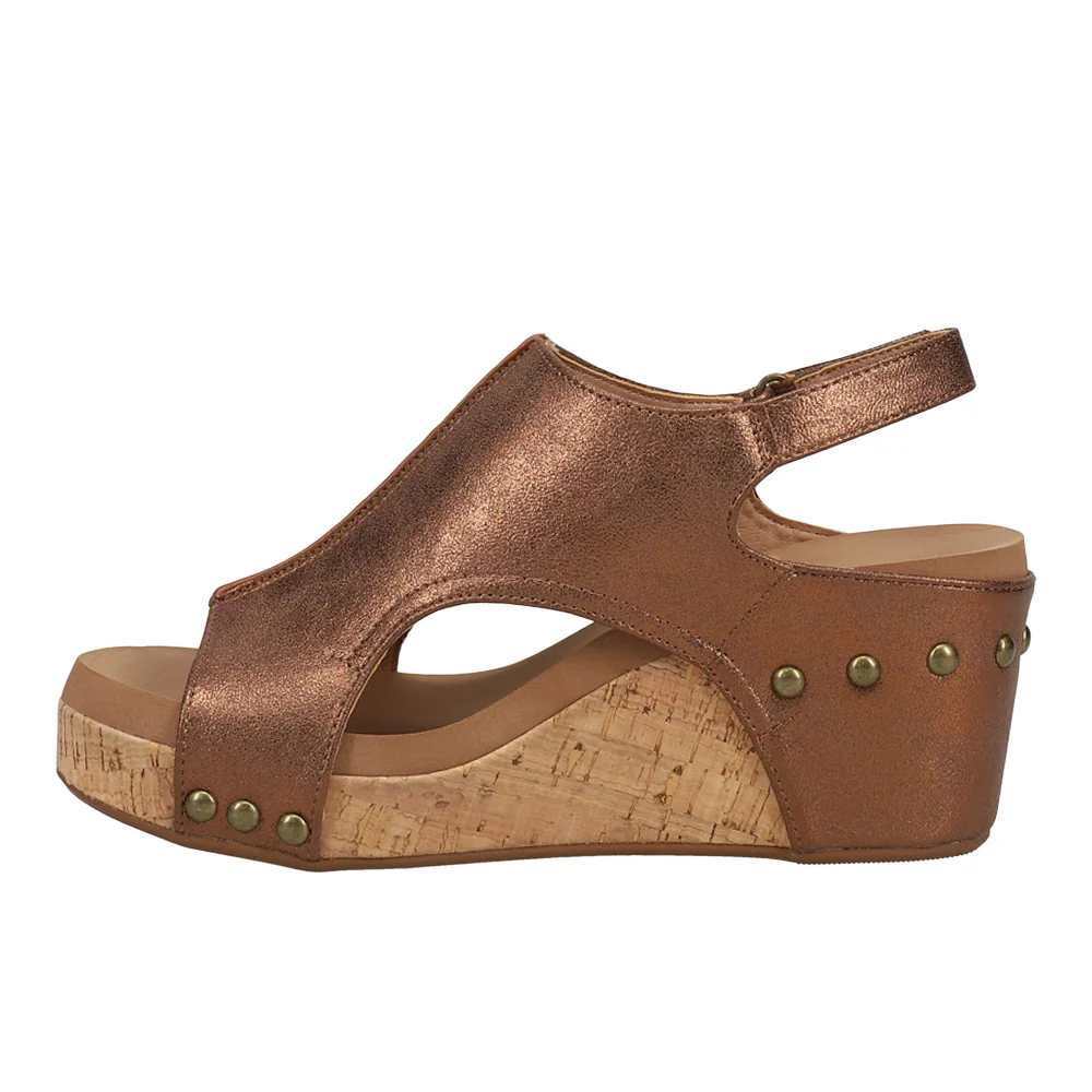 Carley Studded Wedge Slingback Sandals - Image 3