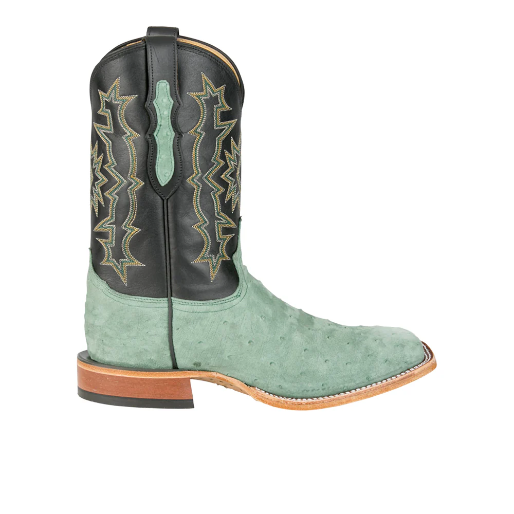 Carlos 11 Inch Sueded Full Quill Ostrich Square Toe Cowboy Boots