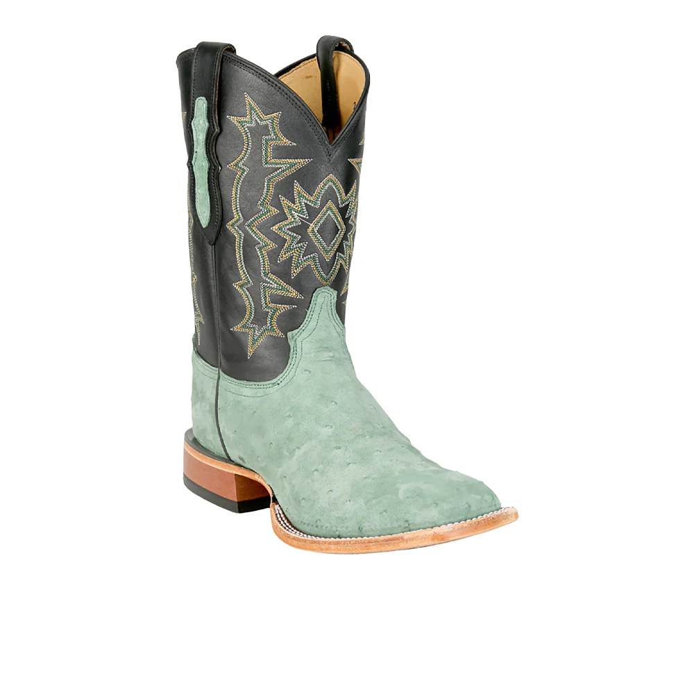 Carlos 11 Inch Sueded Full Quill Ostrich Square Toe Cowboy Boots - Image 2