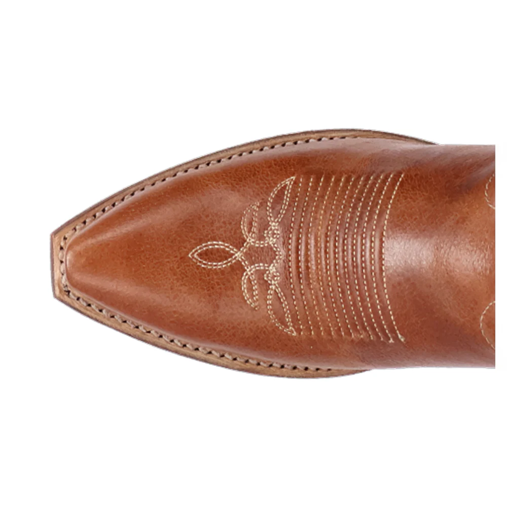 Carly Embroirdered Snip Toe Pull On Cowboy Boots - Image 4