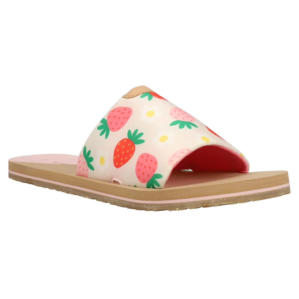 Carly Strawberry Slide Sandals - Image 2