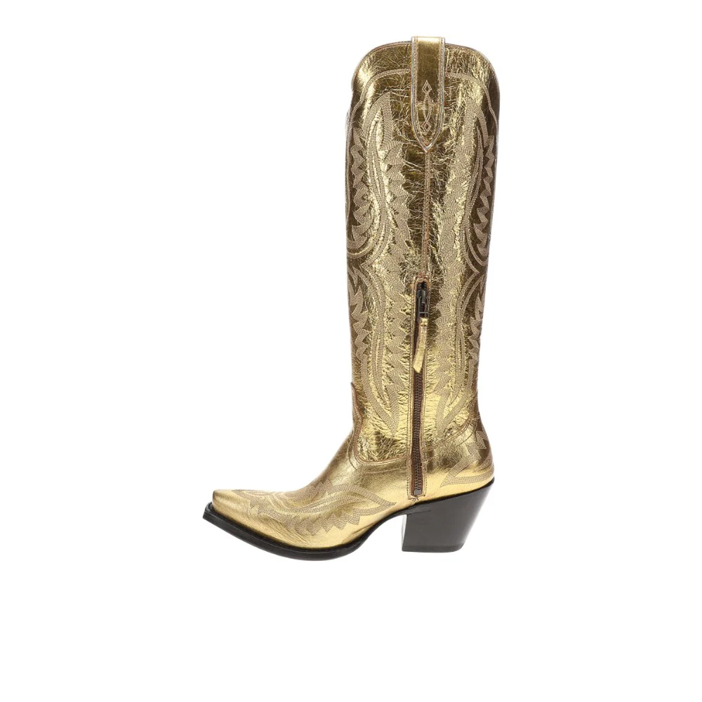Casanova Embroidered Snip Toe Zippered Cowboy Boots - Image 3
