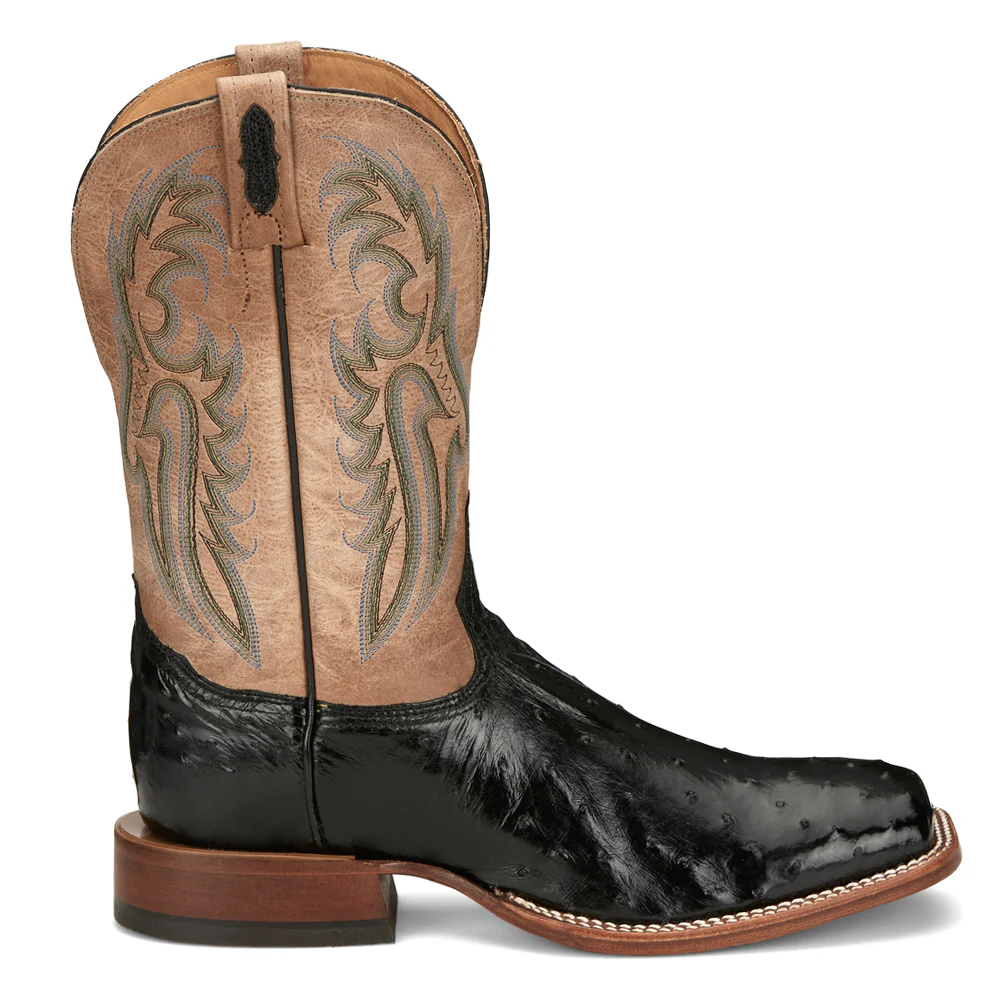 Castillo 11 Inch Full Quill Ostrich Square Toe Cowboy Boots