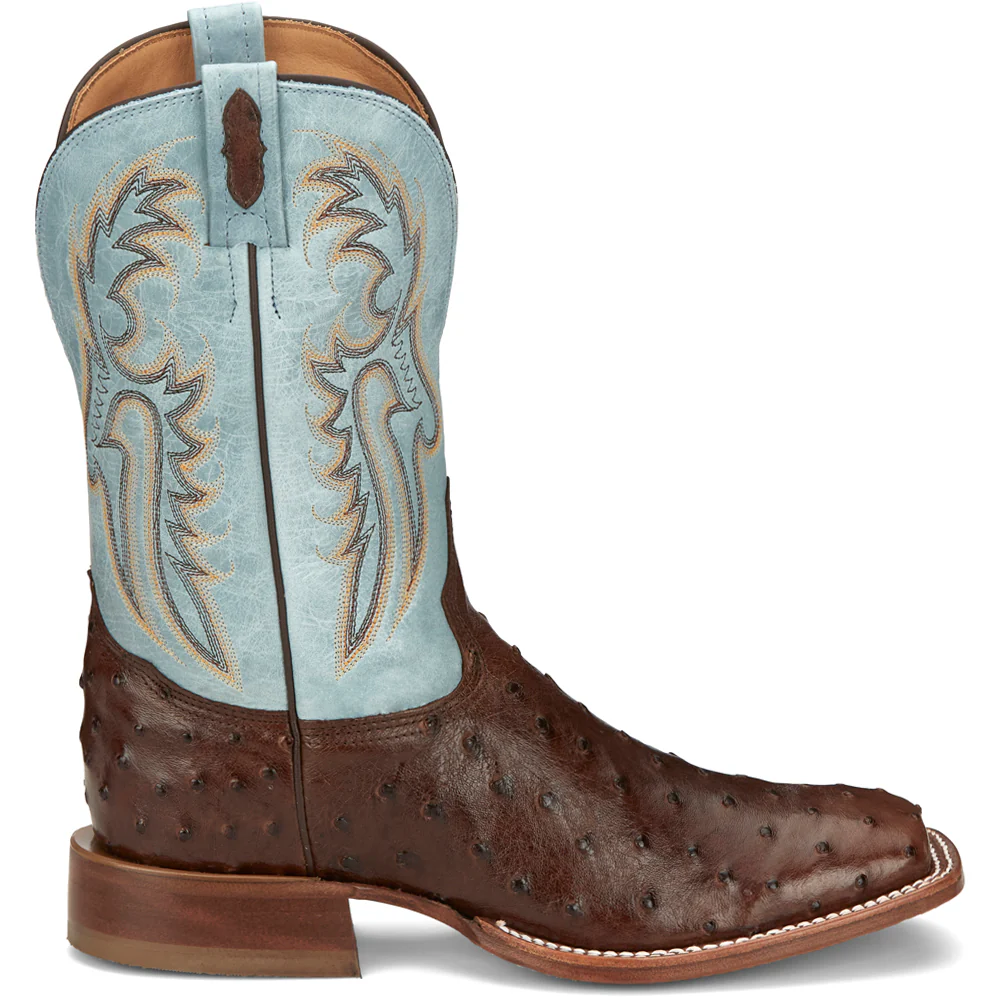 Castillo 11 Inch Full Quill Ostrich Square Toe Cowboy Boots