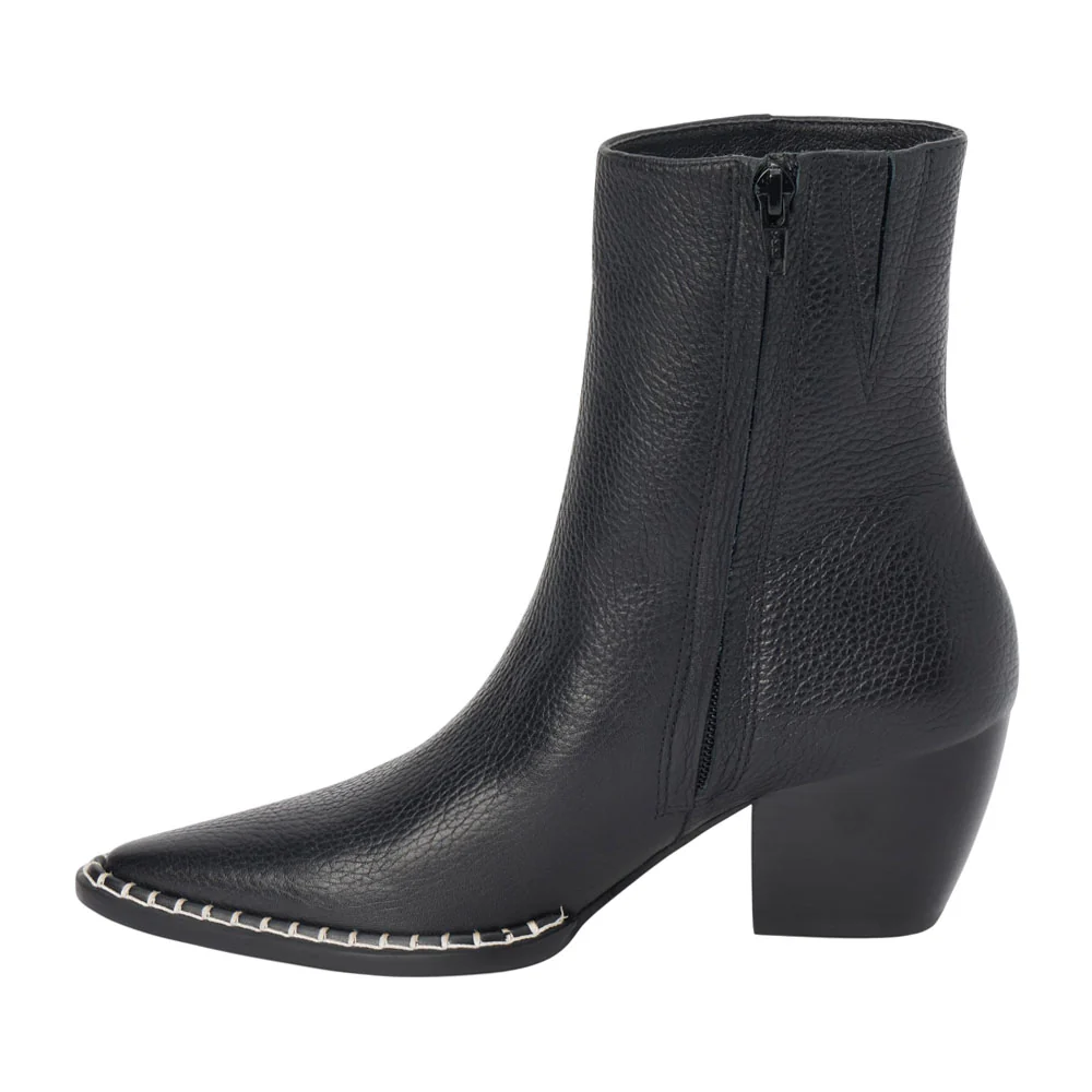 Caty Pointed Toe Zippered Booties - Image 3