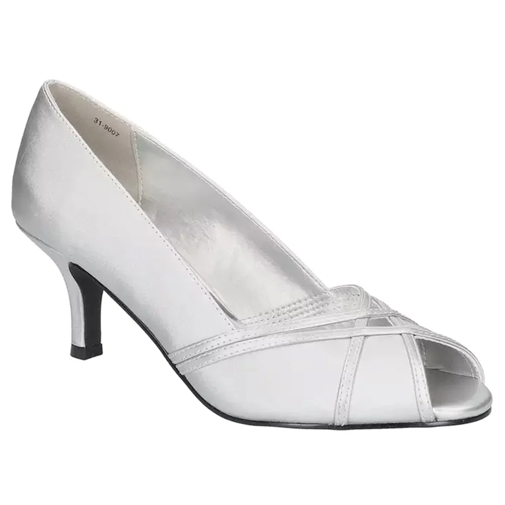 Celeste Peep Toe Kitten Heel Pumps - Image 2
