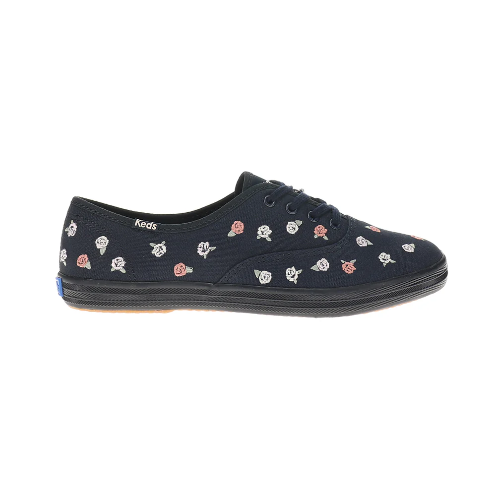Champion Canvas Rose Embroidered Lace Up Sneakers