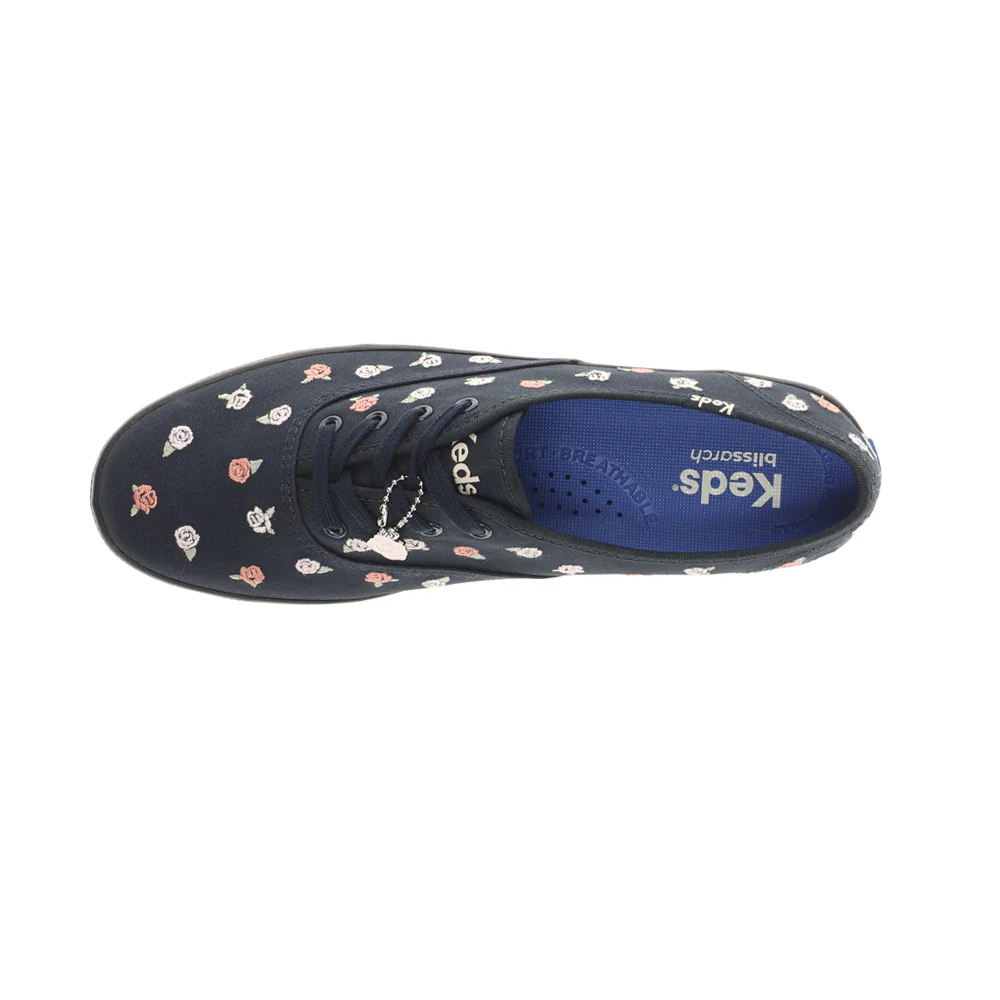 Champion Canvas Rose Embroidered Lace Up Sneakers - Image 4