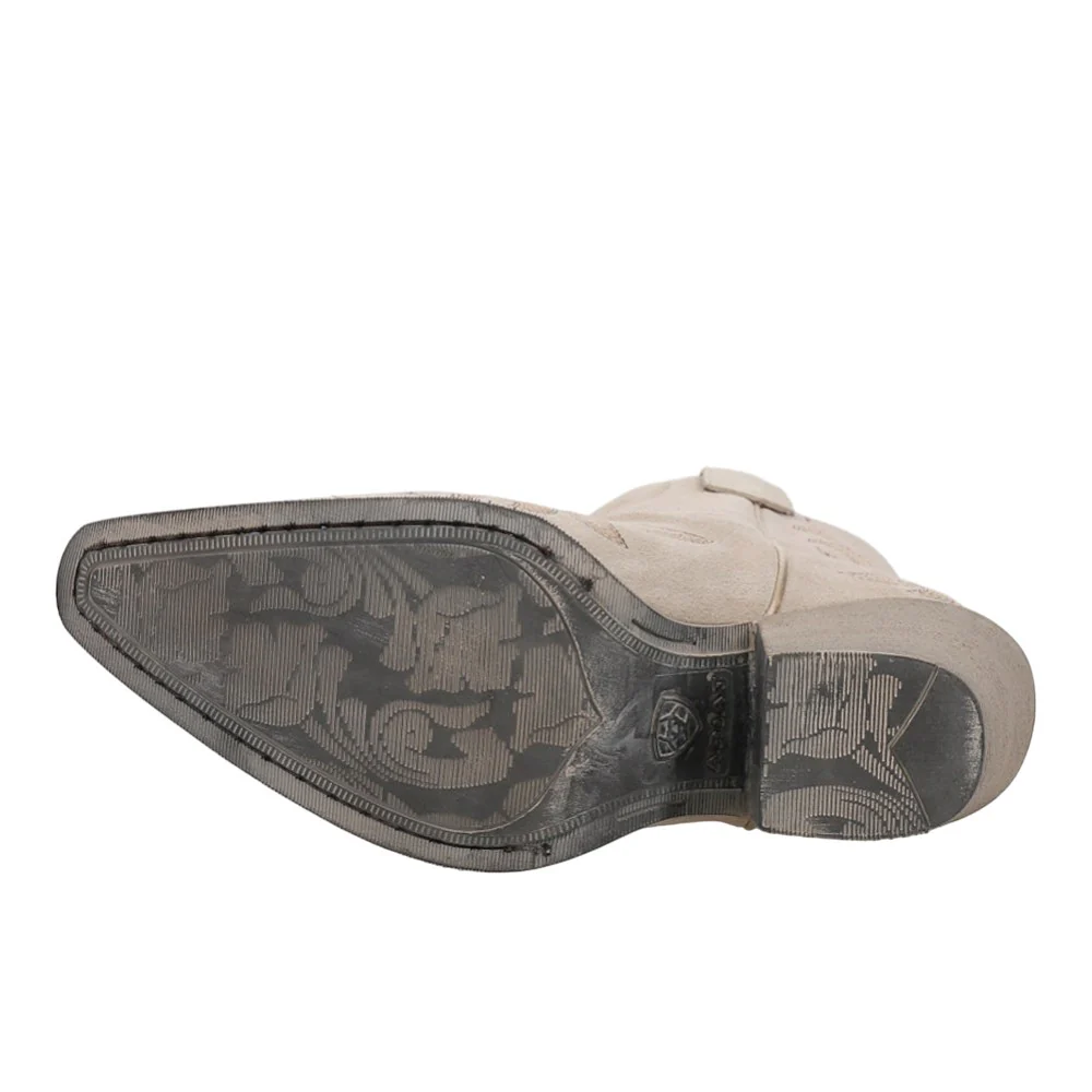 Chandler Embroidered Pointed Toe Pull On Cowboy Booties - Image 5