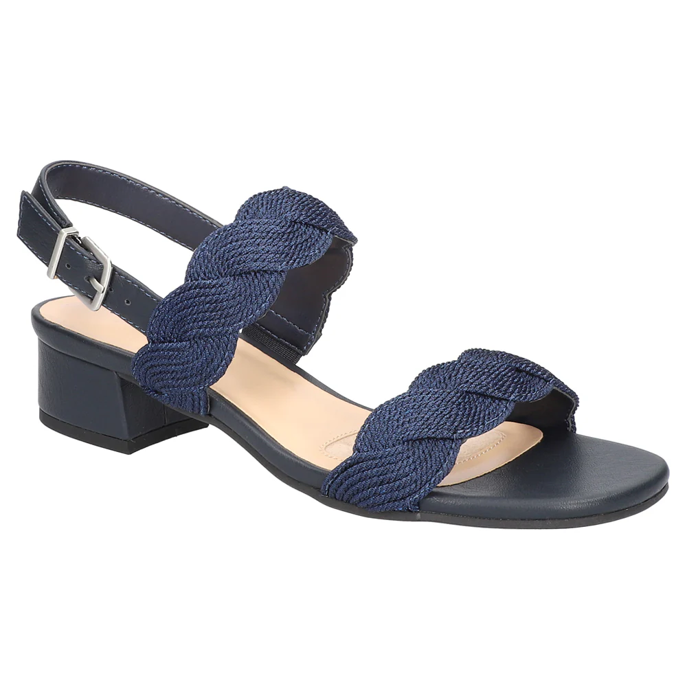 Charee Woven Slingback Block Heel Sandals - Image 2