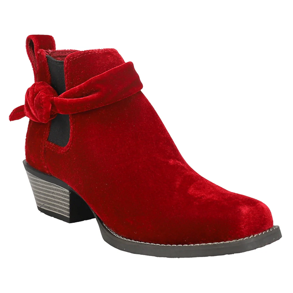 Chellie Velvet Square Toe Pull On Booties - Image 2