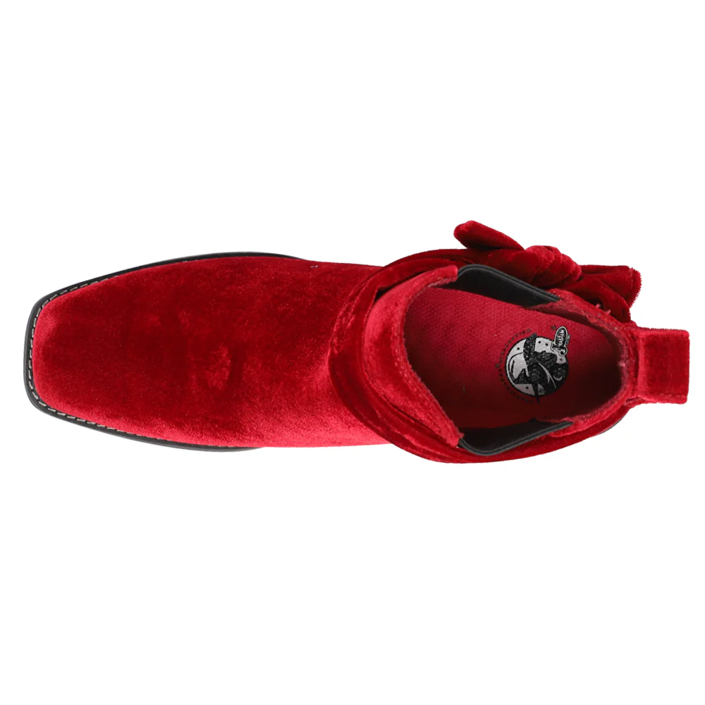 Chellie Velvet Square Toe Pull On Booties - Image 4