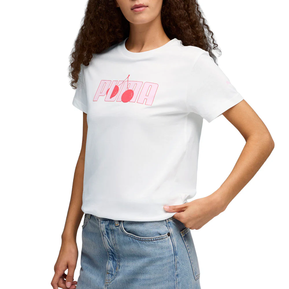 Cherry Graphic Crew Neck Short Sleeve T-Shirt - Image 3