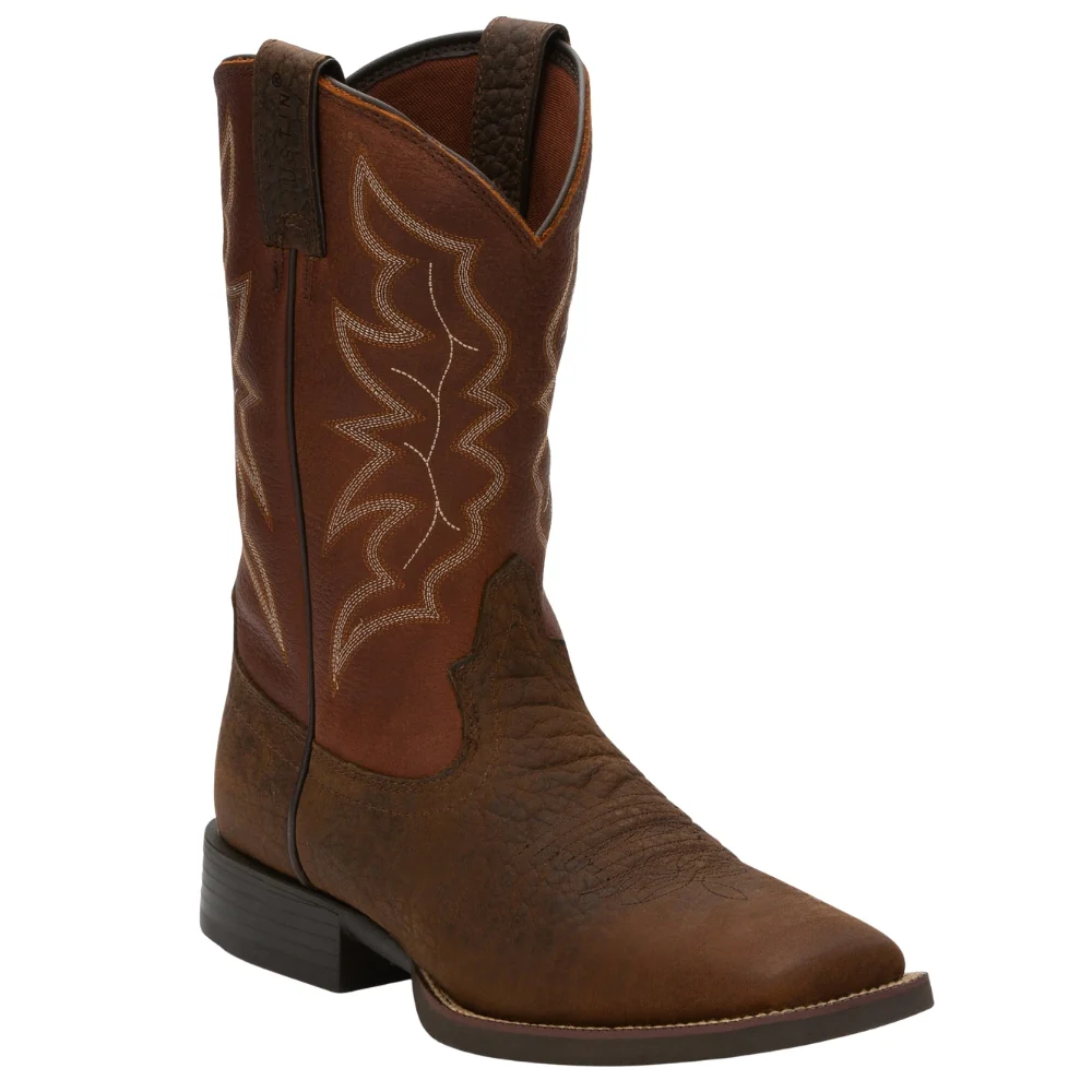 Chet 11 Inch Square Toe Cowboy Boots - Image 2