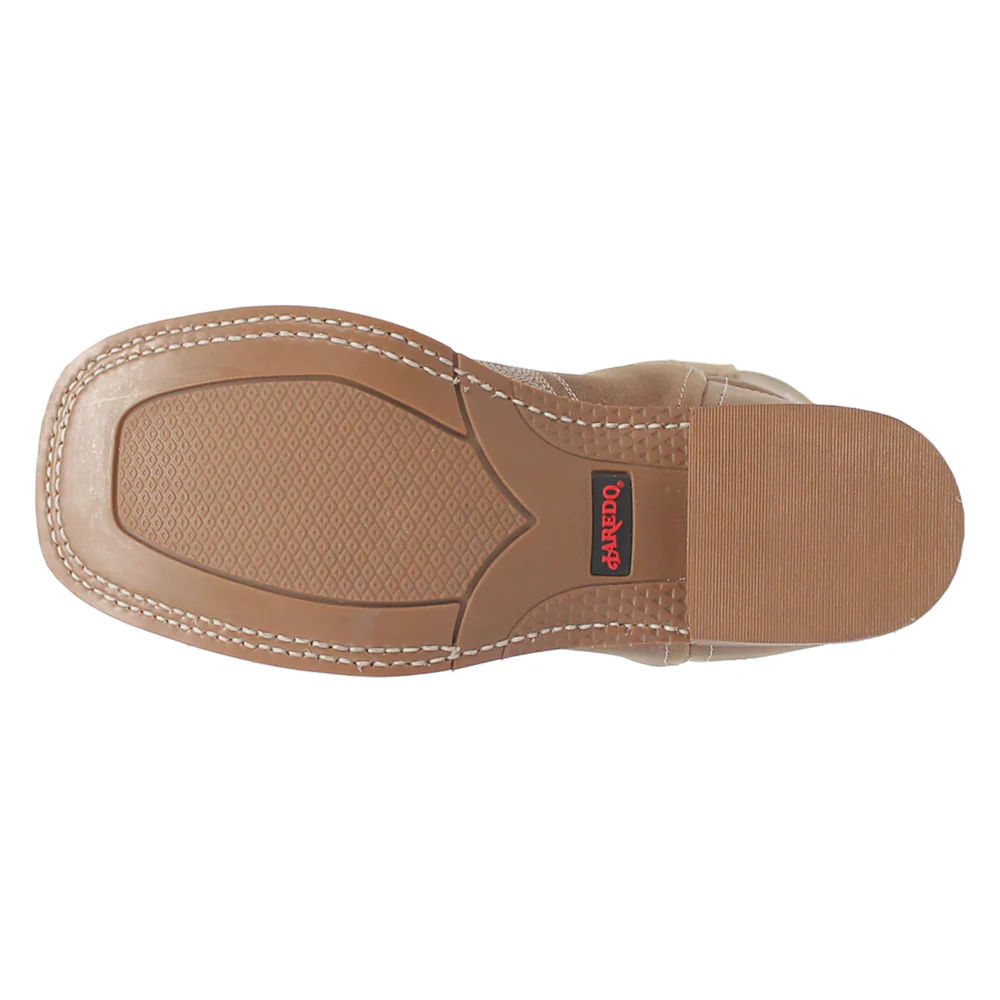 Cheyenne Embroidered Square Toe Pull On Cowboy Boots - Image 5