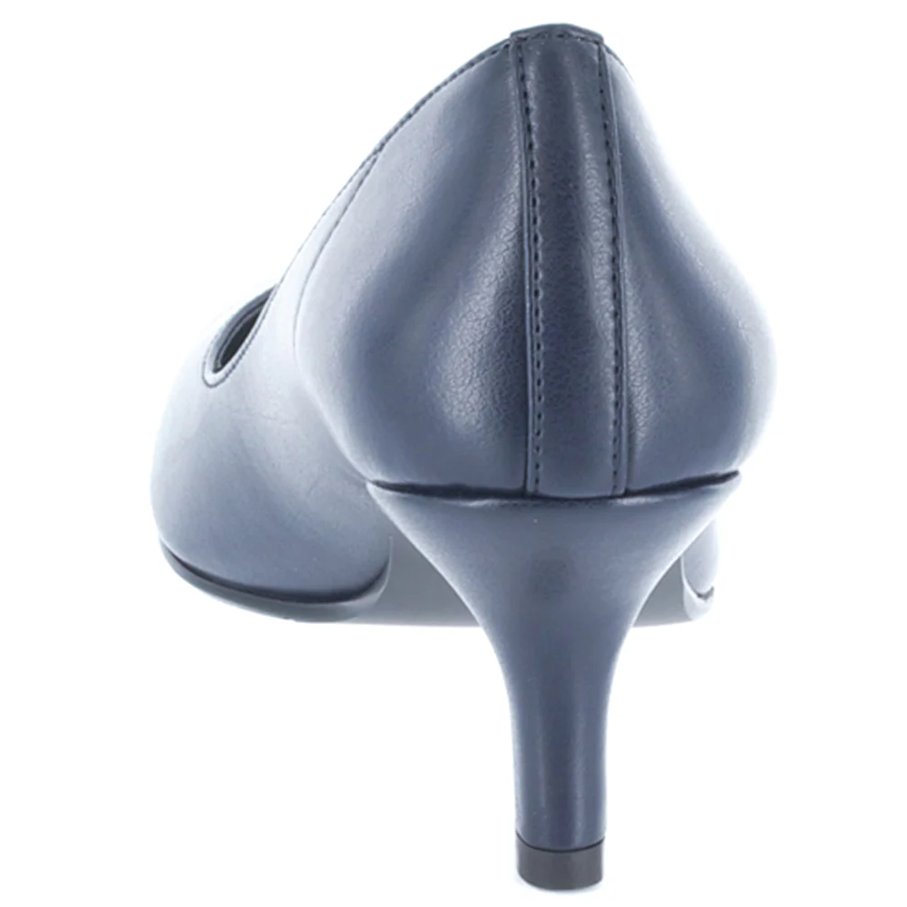 Chiffon Pointed Toe Kitten Heel Pumps - Image 3