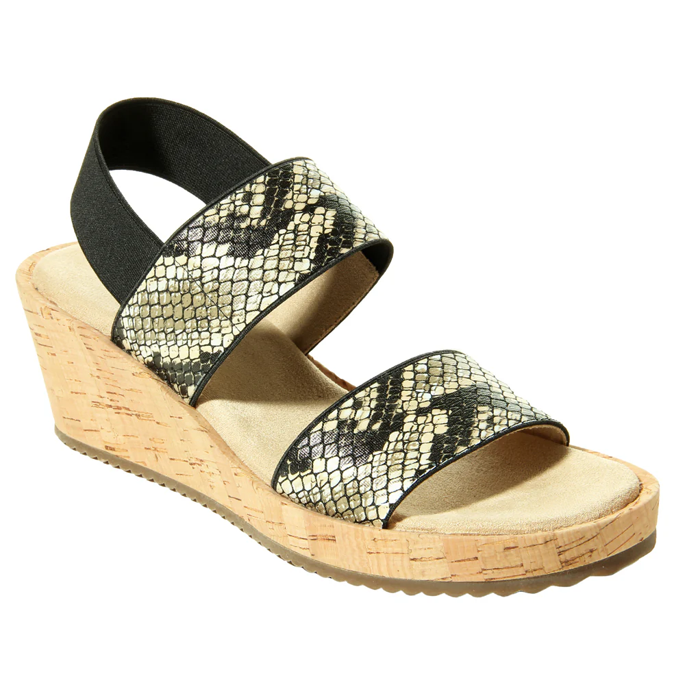 Chila Snake Slingback Wedge Sandals - Image 2