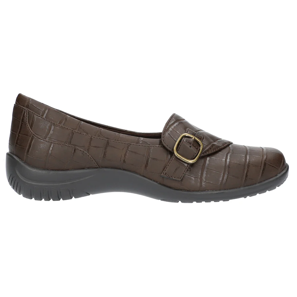 Cinnamon Croc Slip On Flats