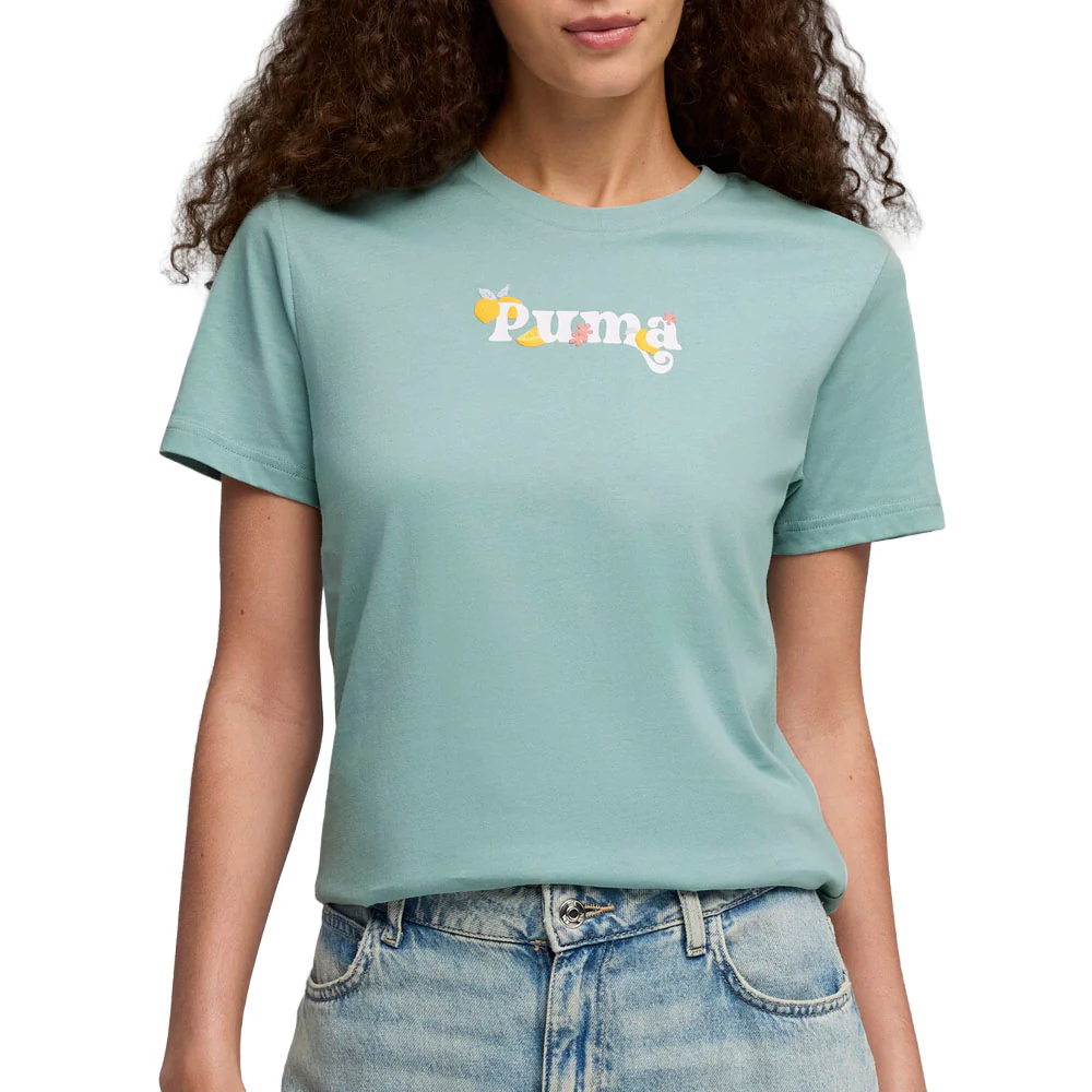 Citrus Graphic Crew Neck Short Sleeve T-Shirt - Image 3