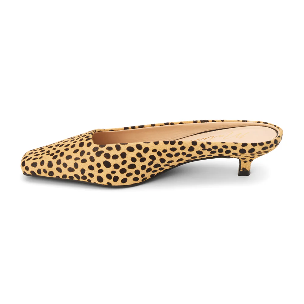 Classy Square Toe Kitten Heel Mules - Image 3