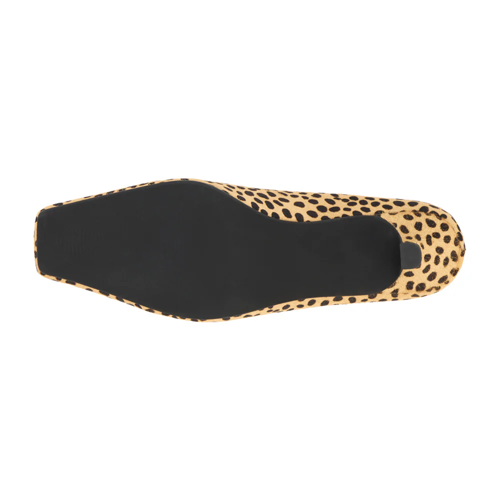 Classy Square Toe Kitten Heel Mules - Image 5