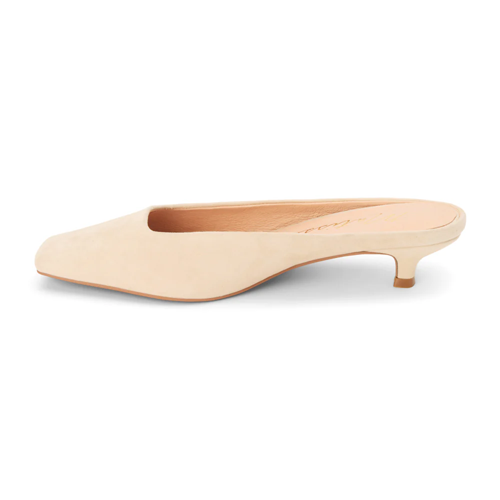 Classy Square Toe Kitten Heel Mules - Image 3