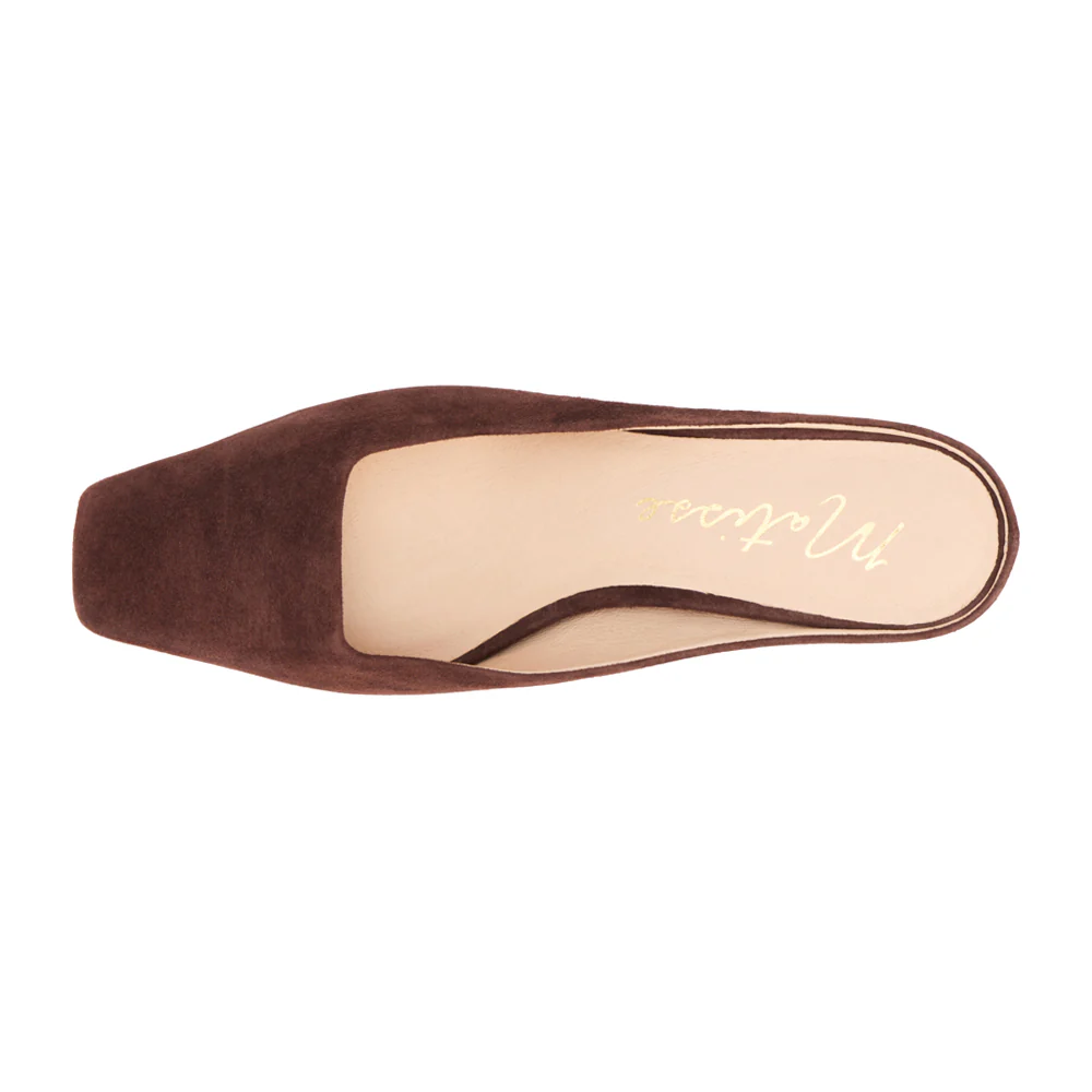 Classy Square Toe Kitten Heel Mules - Image 4