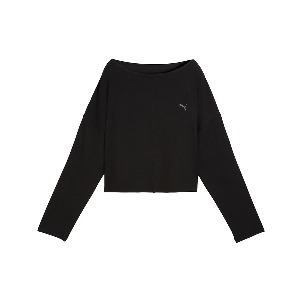 Cloudspun Rib Slouch Crew Neck Long Sleeve Athletic T-Shirt