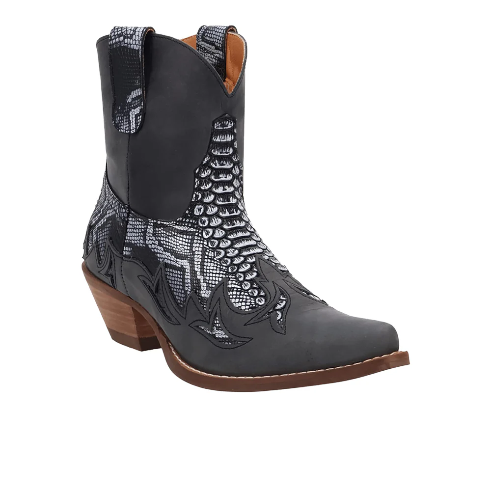 Cobra Kiss Leather Snip Toe Cowboy Booties - Image 2
