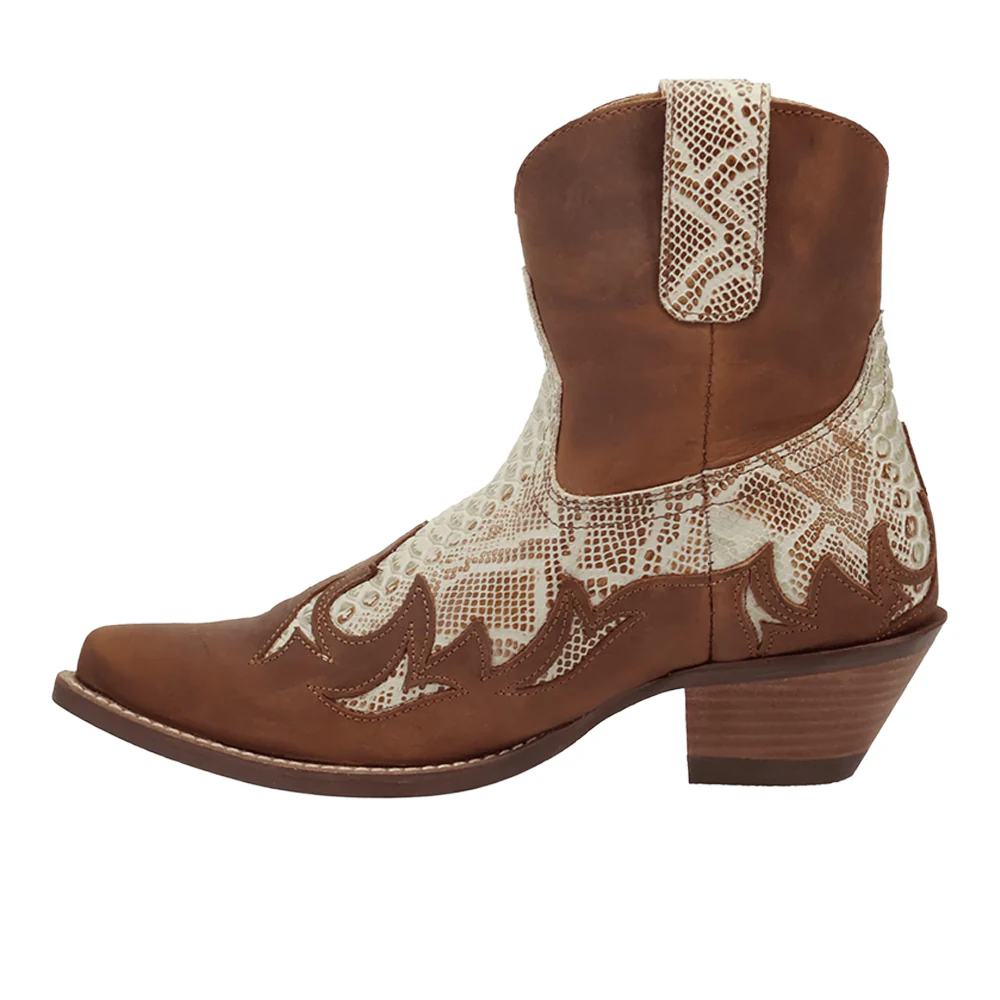 Cobra Kiss Leather Snip Toe Cowboy Booties - Image 3